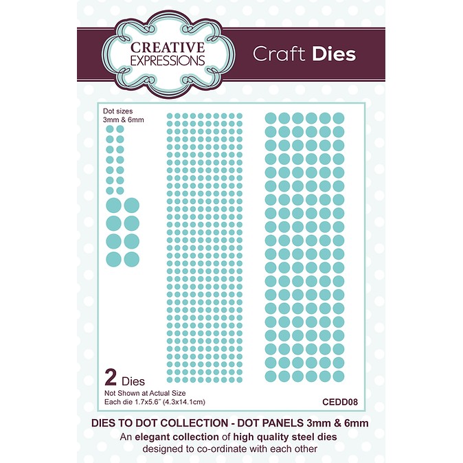 Creative Expressions - Dot Panels 3mm & 6mm Die Set