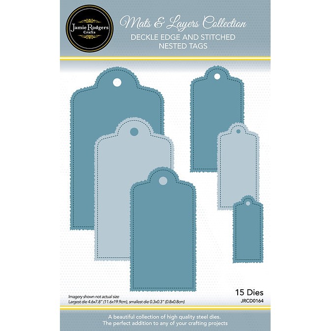Jamie Rodgers Crafts Deckle Edge & Stitched Nested Tags