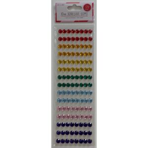 Love To Craft™ - Rainbow - 10mm Adhesive Gems - Pack Of 120pc