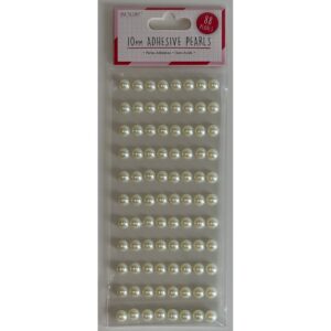 Love To Craft™ - Ivory - 10mm Adhesive Pearl Gems - Pack Of 88pc