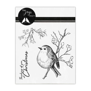 Two Jays Stamps - Christmas Robin