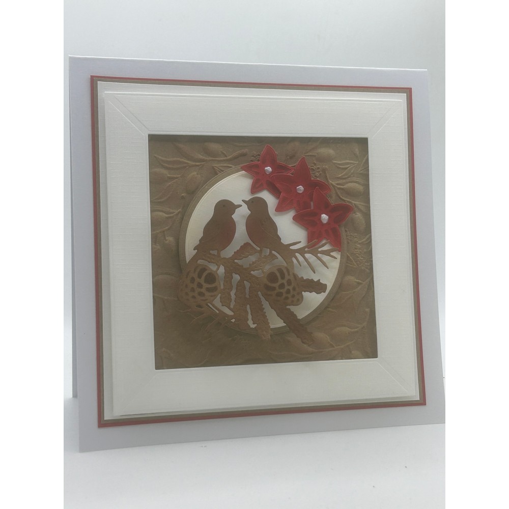 Jeanine's Art Poinsettia Corner & Precious Marieke Spirited Birds set