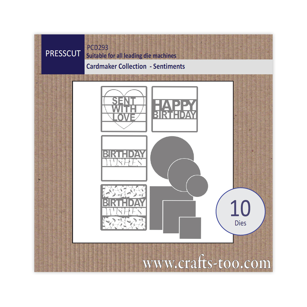 Presscut Cardmaker Collection - Sentiments and Swirl Frame set - Image 3