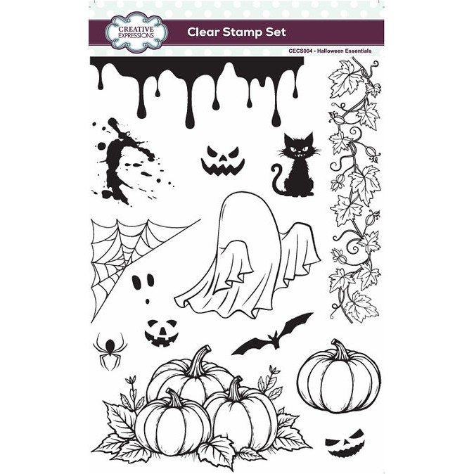 Creative Expressions - Halloween Essentials A5 Clear Stamp Set