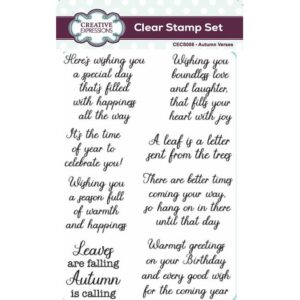 Creative Expressions - Autumn Verses A6 Clear Stamp Set