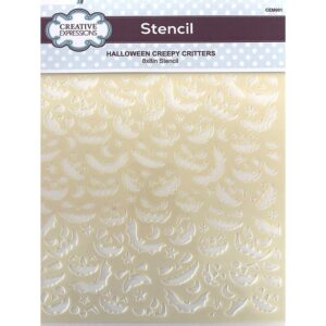 Creative Expressions - Halloween Creepy Critters - 8 x 8" Craft Stencil