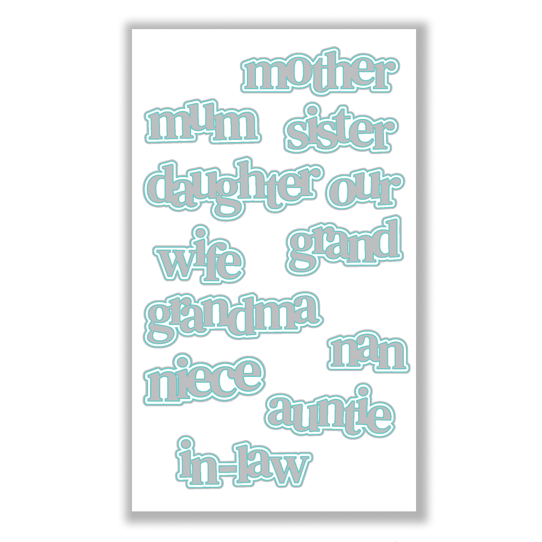 Hazel's Female Family Medley Die Set