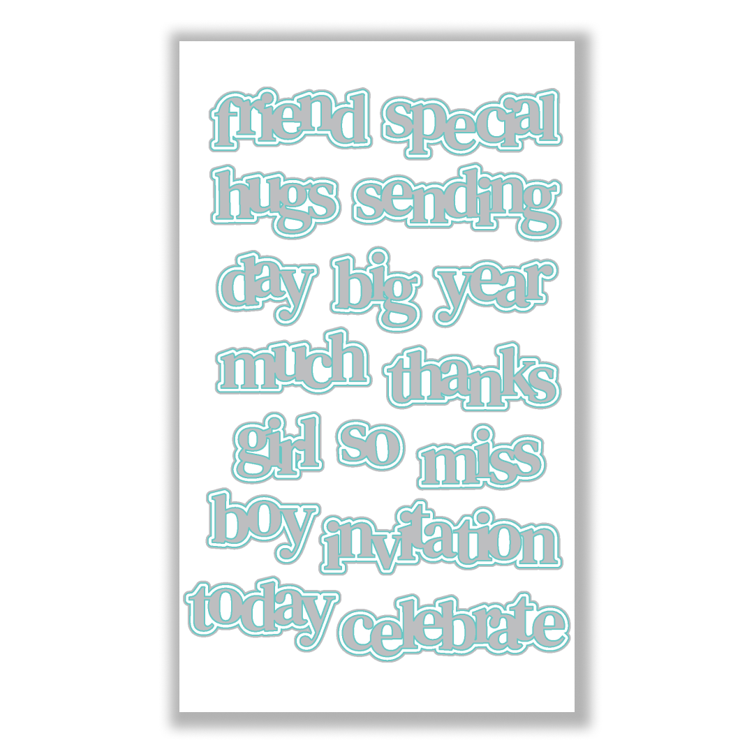 Hazel's Sentiment Medley #6 Die Set