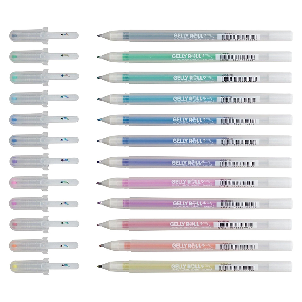 Sakura Gelly Roll Stardust Gel Pens - Assorted Colours (Pack of 12)