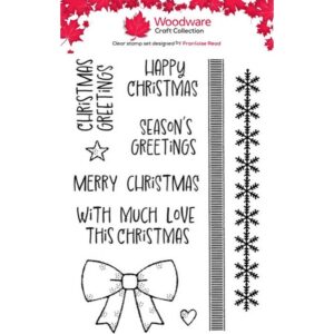 Woodware Christmas Borders A6 Clear Stamp Set
