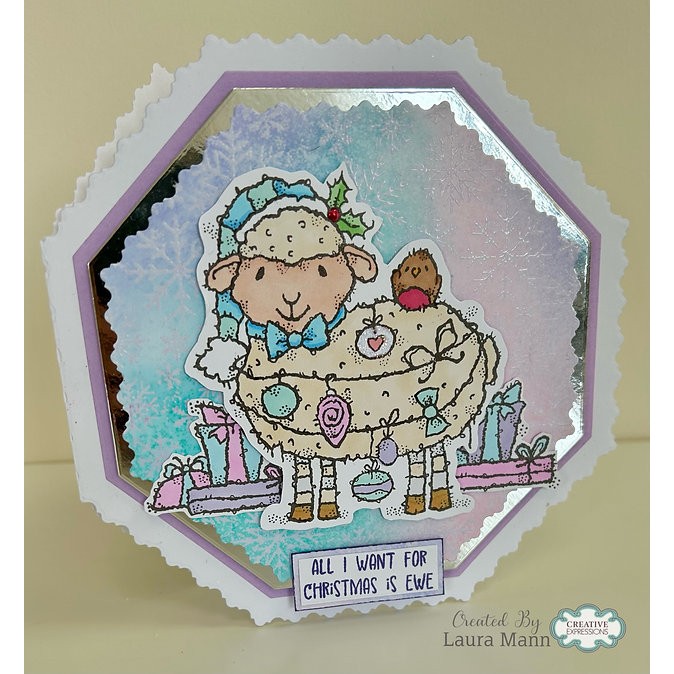 Woodware Ewe Christmas A6 Clear Stamp Set