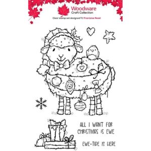 Woodware Ewe Christmas A6 Clear Stamp Set