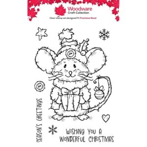 Woodware Mousy Gift A6 Clear Stamp Set