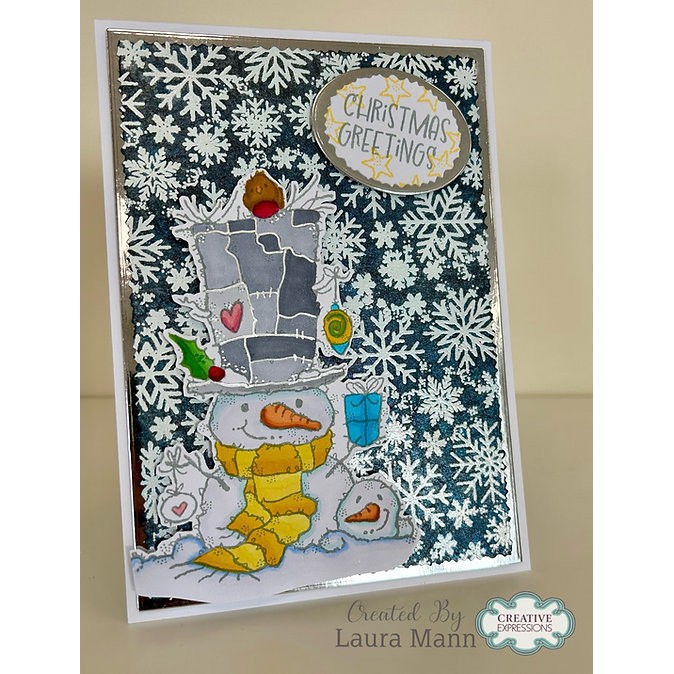 Woodware Snowflake Shower A6 Clear Stamp Set