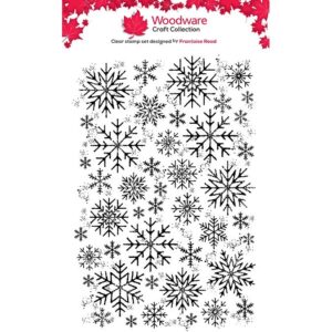 Woodware Snowflake Shower A6 Clear Stamp Set