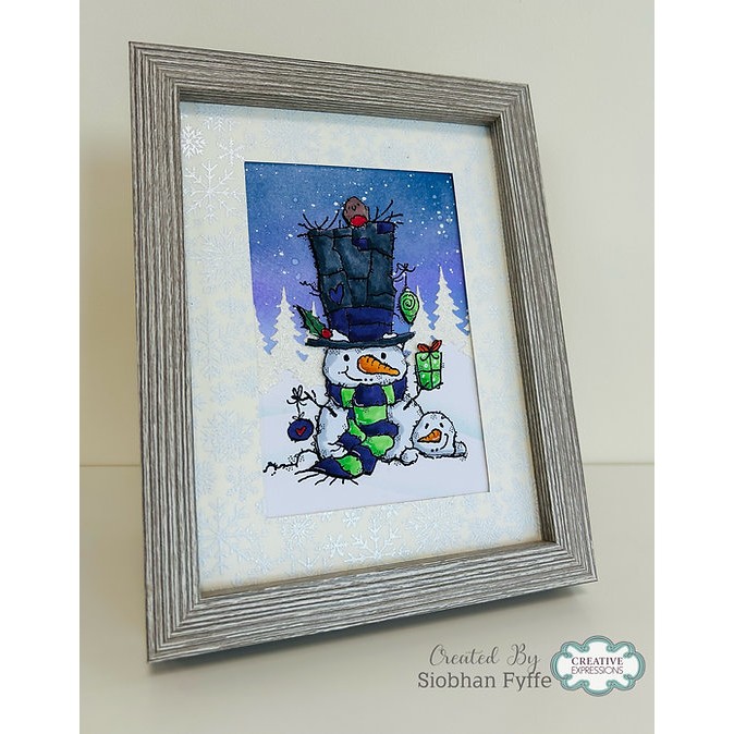 Woodware Snowman Gift A6 Clear Stamp Set - Image 3