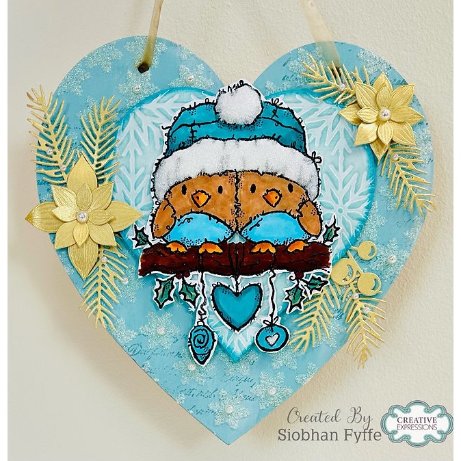 Woodware Woolly Hat Robins A6 Clear Stamp Set