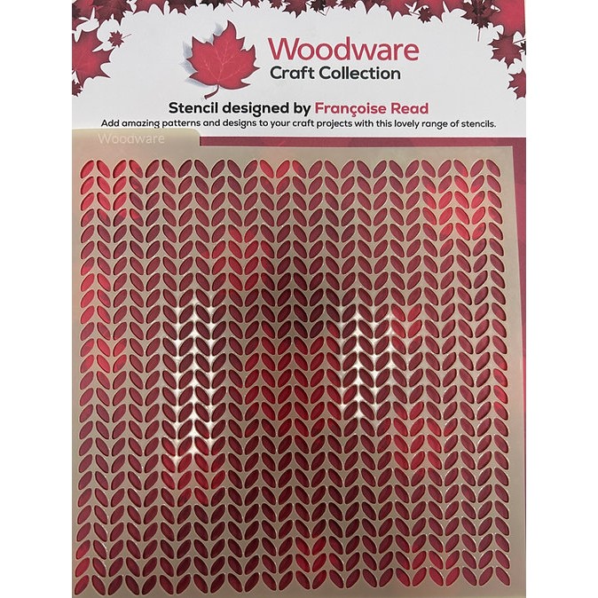 Woodware 6 x 6" Purl Stitch Stencil by Françoise Read