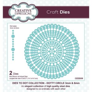 Creative Expressions Dotty Circle 3mm & 6mm Die Set