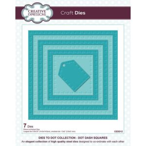 Creative Expressions Dot Dash Squares Die Set