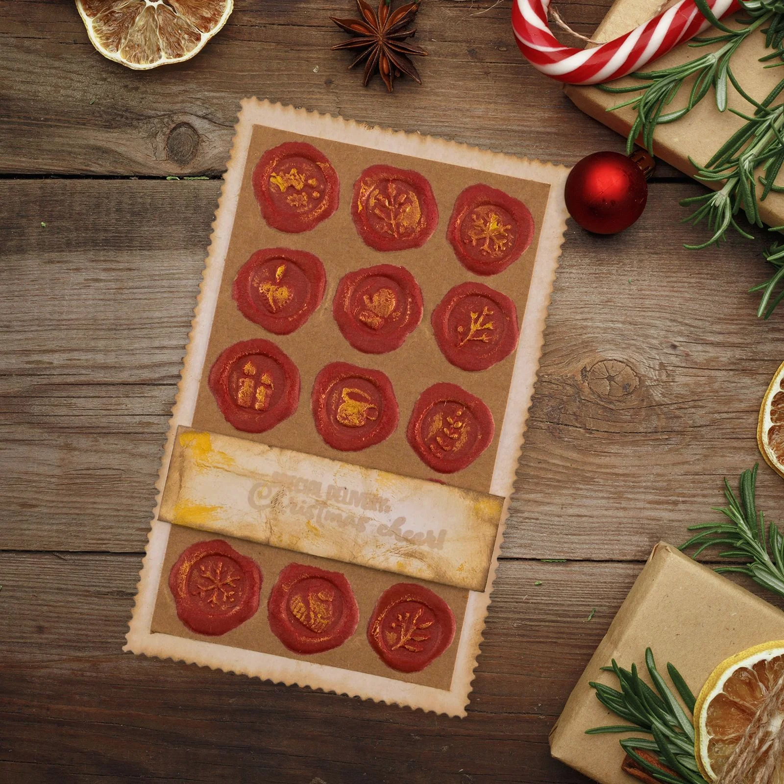 Vaessen Creative 3D Embossing Folder Wax Seals