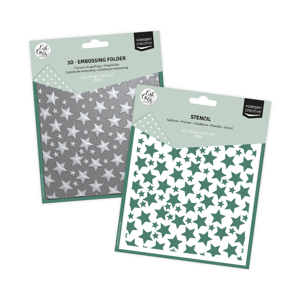 Vaessen Creative Stars 3D Folder & Stencil set