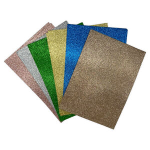 Glitter A4 Foam Blue, Gold, Silver, Pink, Antique Gold & Green set