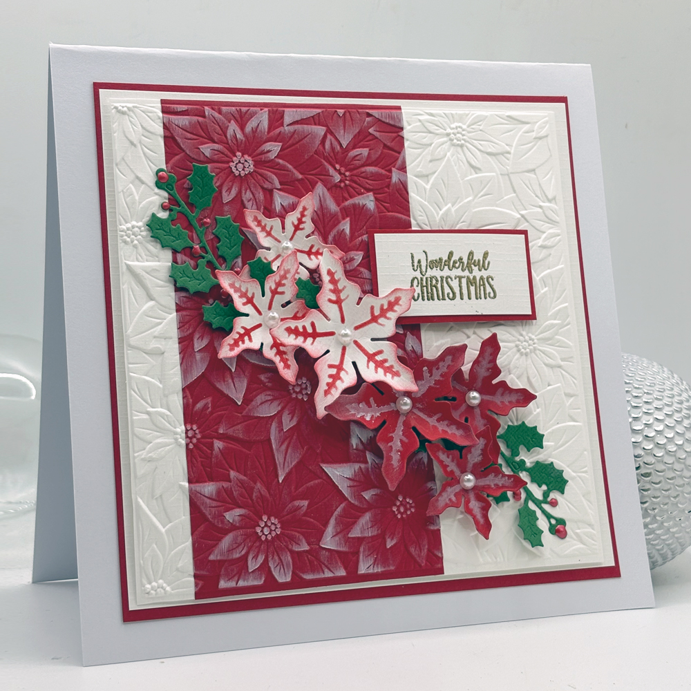 Yvonne Creations Colourful Christmas - Poinsettia, Bird, Reindeer & Frame set