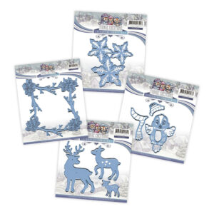 Yvonne Creations Colourful Christmas - Poinsettia, Bird, Reindeer & Frame set