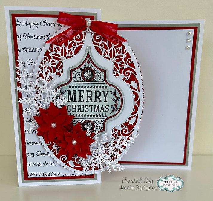 Jamie Rodgers Craft - Elegant Poinsettia Oval Die Set