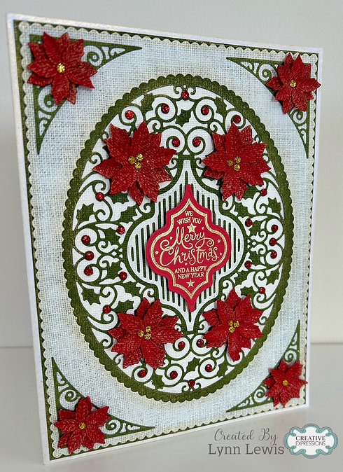 Jamie Rodgers Craft - Elegant Poinsettia Oval Die Set - Image 4