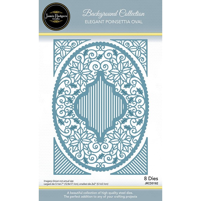 Jamie Rodgers Craft - Elegant Poinsettia Oval Die Set