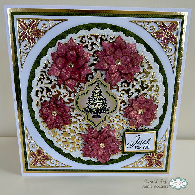 Jamie Rodgers Craft - Elegant Poinsettia Circle Die Set