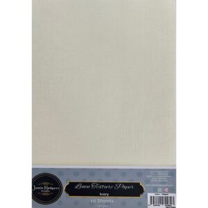 Jamie Rodgers Craft - Ivory Linen Texture Paper 130gsm A4