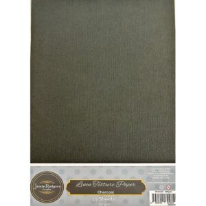 Jamie Rodgers Craft - Charcoal Linen Texture Paper 130gsm A4