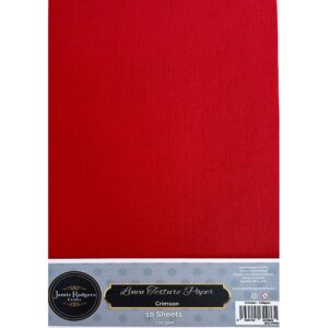 Jamie Rodgers Craft - Crimson Linen Texture Paper 130gsm A4