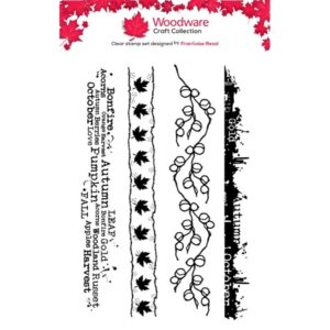 Woodware Autumn Borders A6 Clear Stamp Set