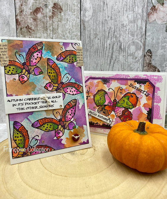 Woodware Autumn Butterflies A6 Clear Stamp Set