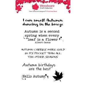 Woodware Autumn Greetings A7 Clear Stamp Set