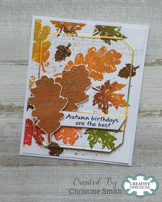 Woodware Dried Leaves A7 Clear Stamp Set