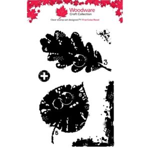 Woodware Dried Leaves A7 Clear Stamp Set