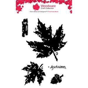 Woodware Old Leaves A7 Clear Stamp Set