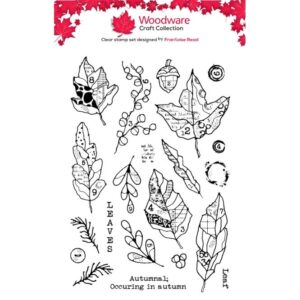 Woodware Leaves A5 Clear Stamp Set
