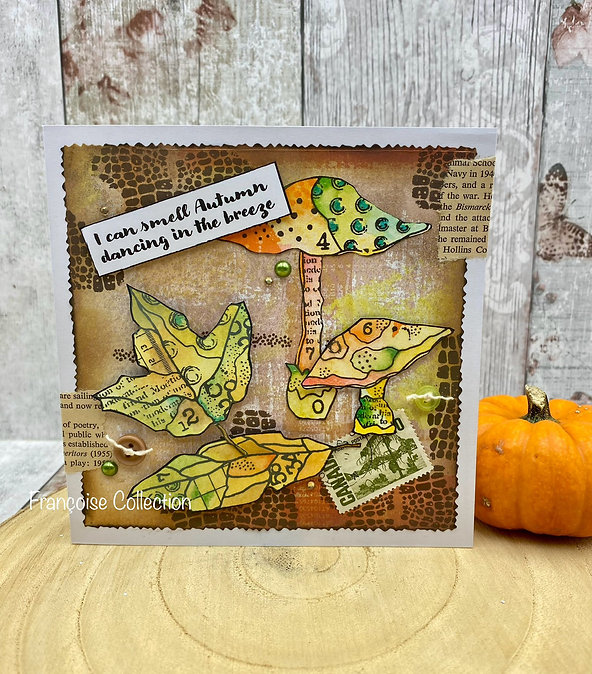 Woodware Mushrooms A5 Clear Stamp Set