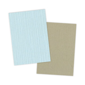 Linen A4 Card - Baby Blue & Taupe set