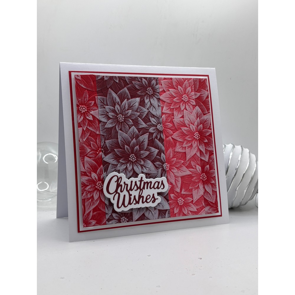 Vaessen Creative Christmas Rose Folder + Izink Ruddle Ink Pad (8 x 8)