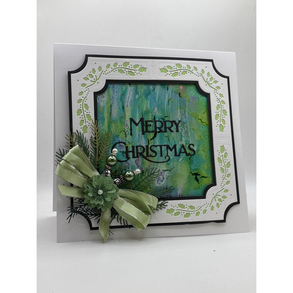 John Next Door Notched Floral FrameMaker & Holly Flourish Insert set