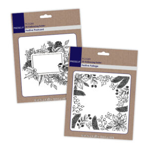 Presscut 3D Embossing Folder - Festive Postcard & Festive Foliage set