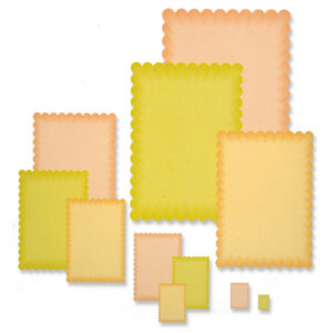 Presscut Smaller Rectangle Scalloped Edge Nesting Dies
