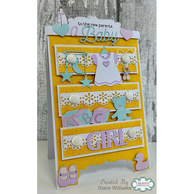 Jamie Rodgers Crafts Baby Girl Essentials Craft Die